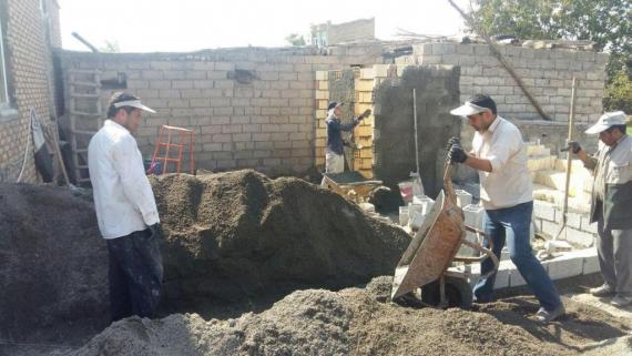 احداث سرویس بهداشتی و حمام خانه محروم در روستای مقصودلو  پارس باد